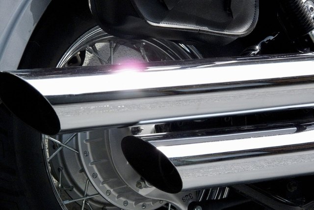 How to clean a motorcycle exhaust to a shine