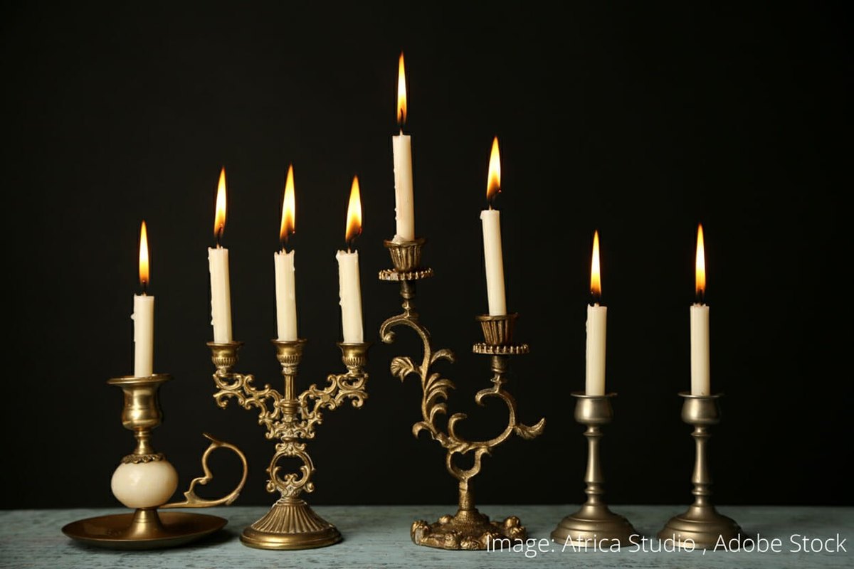 Clean the candlestick with a WD-40 cloth