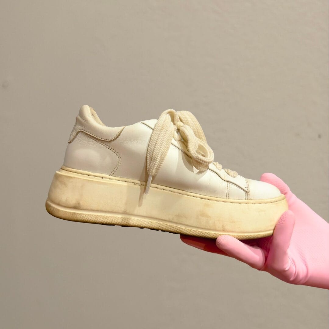 Brush off dust and dried mud
