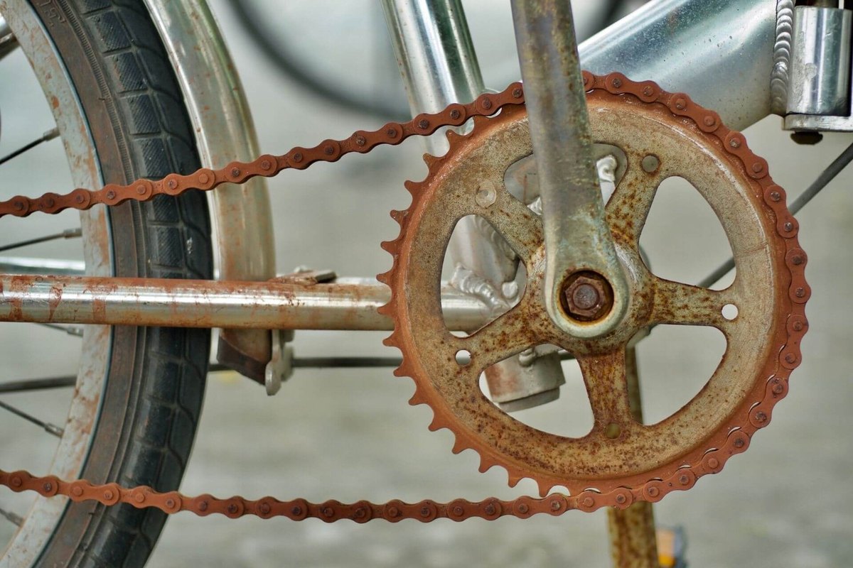 Remove rust with WD-40 and a brush