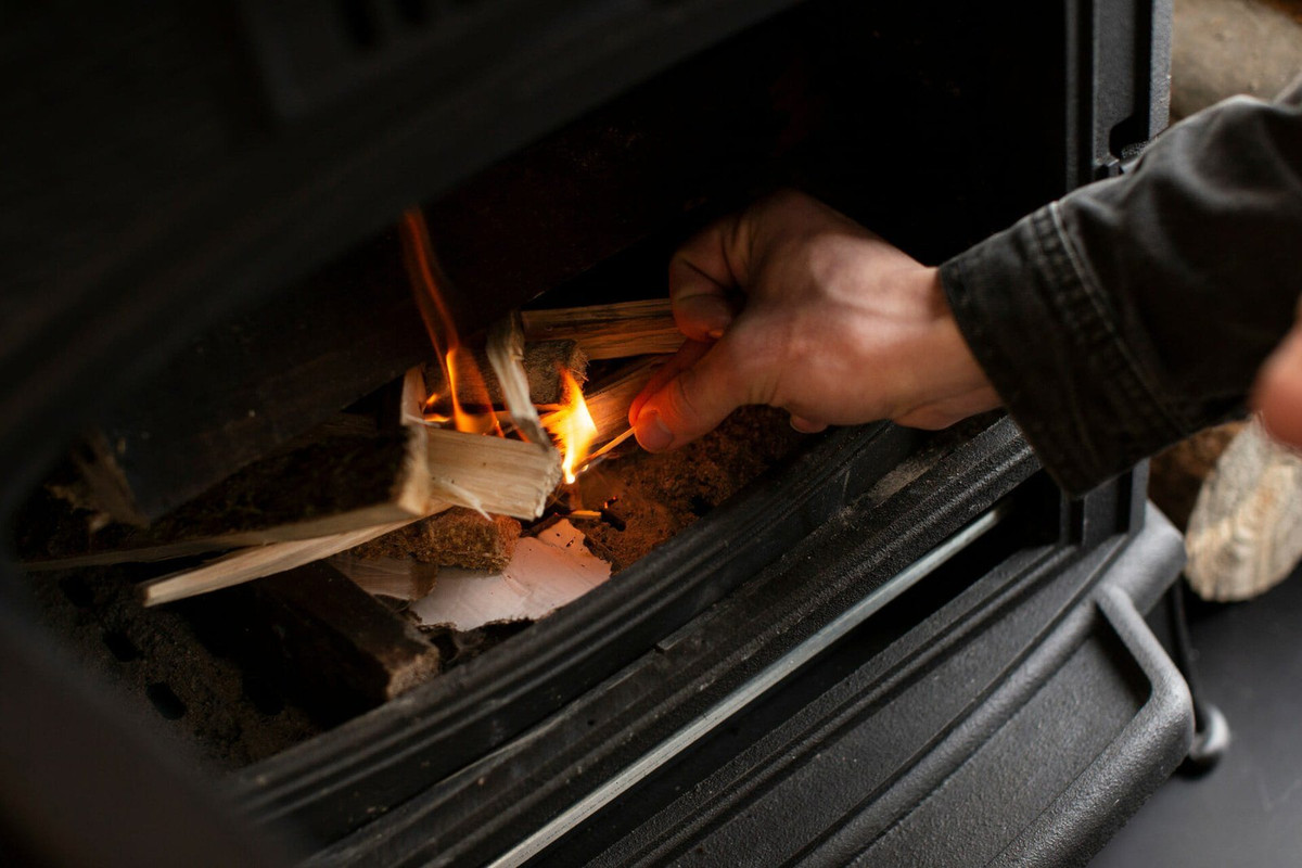 How to remove rust from a wood-burning stove